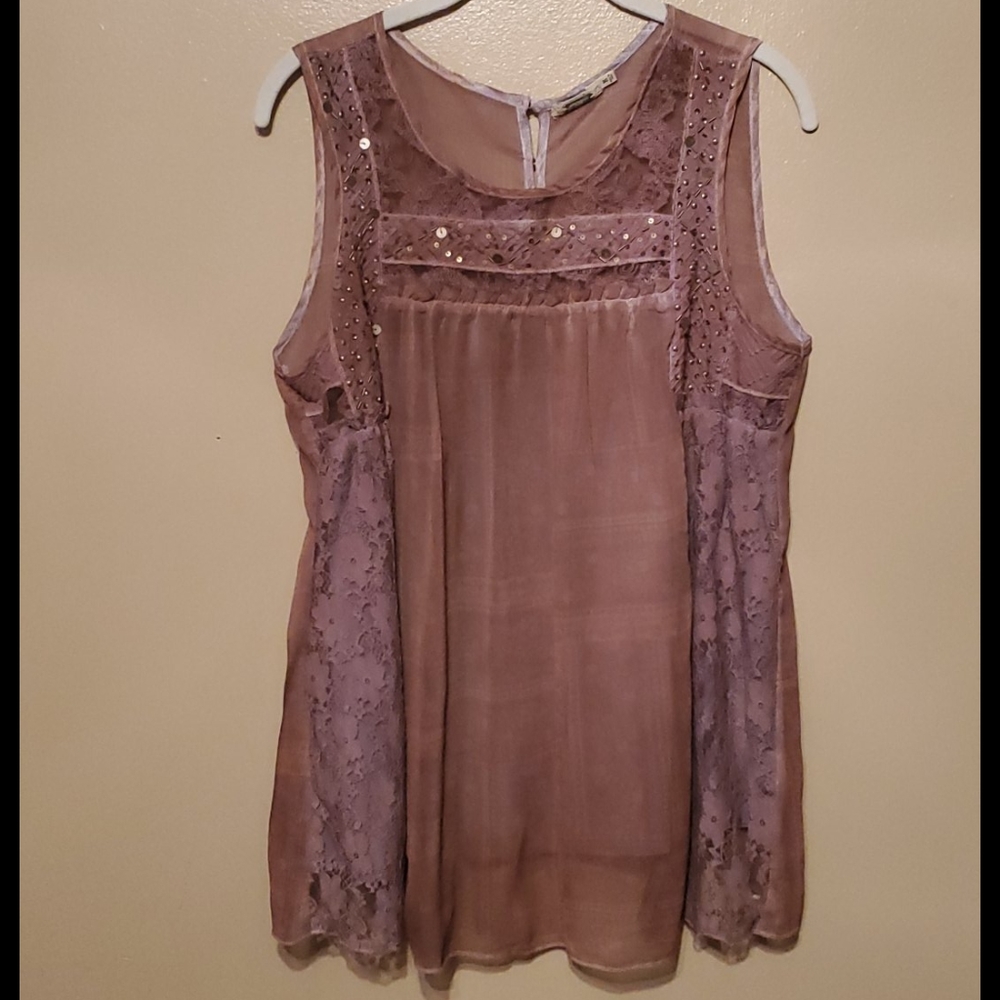 Gimmicks Purple Sleeveless Top Sz M